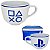 Caneca De Sopa Playstation Cumbuca Porcelana 500Ml Oficial - Imagem 1