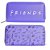Carteira Friends Logo Lilás 19x10Cm De Ziper Oficial Warner Bros - Imagem 1