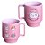 Caneca Eu Amo Gatos Gatinhos Empilhável Porcelana Rosa 400ML - Imagem 1