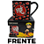 Caneca Naruto Quadrada Cubo Akatsuki 220ML Porcelana Oficial - Imagem 2