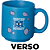Mini Caneca Sullivan Sulley Azul Café Expresso Empilhável Cerâmica 100ML Oficial Monstros S.A - Imagem 3