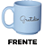 Mini Caneca Gratidão Azul Café Expresso Empilhável Cerâmica 100ML - Imagem 2