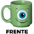 Mini Caneca Mike Wazowski Verde Café Expresso Empilhável Cerâmica 100ML Oficial Monstros S.A Disney - Imagem 2