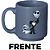 Mini Caneca Jack Skellington Cinza Café Expresso Empilhável Cerâmica 100ML Oficial O Estranho Mundo De Jack Disney - Imagem 2
