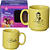 Mini Caneca Princesa Bella Amarela Café Expresso Empilhável Cerâmica 100ML Oficial Disney - Imagem 1