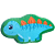 Almofada 3D Dinossauro Stegosaurus Aveludada Verde Amigos Pré-Históricos - Imagem 1