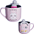 Caneca Eu Amo Gatos E Um Bom Chá Cerâmica 350 Ml Com Boneco Infusor De Chá - Imagem 1