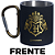 Caneca Hogwarts Aço Inox Preta E Dourada Com Mosquetão Oficial Harry Potter - Imagem 2