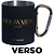 Caneca Hogwarts Aço Inox Preta E Dourada Com Mosquetão Oficial Harry Potter - Imagem 3