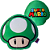 Almofada Mushroom Cogumelo Verde 3D Aveludada Oficial Super Mario - Imagem 1