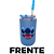 Copo Stitch Térmico Quente Gelado 300ml Azul Com Tampa E Canudo Oficial Disney - Imagem 2