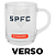 Caneca São Paulo Vidro Transparente 220 ml Oficial Tricolor Paulista - Imagem 3