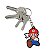Chaveiro Mario Cute Emborrachado - Imagem 2