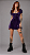 VESTIDO PRINCESA VELUDO ROXO - Imagem 1