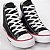 ALL STAR CHUCK TAYLOR PRETO LISTRA VERMELHA  LONA - Imagem 3