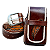 Kit Cinto E Bainha De Couro Marrom Country Penas Coloridas - Imagem 5