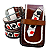 Kit Cinto E Bainha De Couro Marrom Country Cartas Baralho - Imagem 1