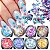 Kit 12 Potinhos Glitter Borboleta Unhas Decoração Porcelana - Imagem 1