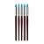 Kit 5 Canetas Silicone D&Z Cabo Madeira Formatos - Imagem 1