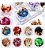 kit 10 folha de ouro coloridas para unhas unhas em gel - Imagem 1