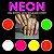 pó neon 6 cores para balada unhas maquiagem make e corpo bç - Imagem 1