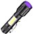 Mini Lanterna Led 2x1 Recarregavel cabo USB Zoom Luz Roxa - Imagem 2