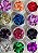 Kit 12 Folhas de Ouro Nail Colorida Decoração Glitter Design - Imagem 3