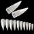 tips stileto leitosa 100 unidades alongamento nails - Imagem 1