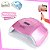 Cabine Uv Led 128w 36Leds SunX rosa cromada Gel profissional - Imagem 2
