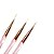 kit 3 pincel unha helen color fino decoração rosa - Imagem 2