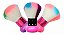Pincel Espanador Pó Unhas De Gel Acrigel Pompom Colorida - Imagem 2