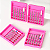 kit 6 brocas DAFU profissional rosa - Imagem 1