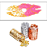 pote folha de ouro decoração nails unhas unidade - Imagem 2