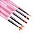 Kit 6 Pincel para Unhas Gel Decoração Acrilico Profissional - Imagem 1