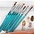 Kit 8 Pincel Unhas Gel Extensão Ponta Fina Lingua Gato Azul - Imagem 2