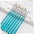 Kit 8 Pincel Unhas Gel Extensão Ponta Fina Lingua Gato Azul - Imagem 3