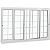 Vitrô Evo Sala Quadriculada 100x150 Branca - Imagem 1