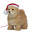Cachorro Em Pelúcia Decorativo Sem Movimento Com Gorro 25cm - PEÇA ÚNICA - Imagem 1
