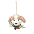 Enfeite De Natal Cachorro Crespinho 10cm - Imagem 1
