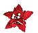 Flor De Natal Poinsetia Vermelha e Branca 15cm - Imagem 1