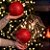 Jogo de 2 Bolas de Natal em Acrílico Glitter Vermelho 15cm - Imagem 1