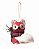 Raposa Decorativa Sentada Com Cachecol 10cm - Imagem 1