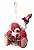 Urso Decorativo Sentado Com Gorro E Galho 12x8cm - Imagem 1