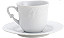 Jogo de 6 Peças Xicara de Café C/Pires Vandage 100ML Branco - Imagem 1