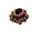 Vaso Em Tecido Tricotado Marrom 22x36cm - Imagem 2