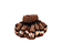 Vaso Em Tecido Tricotado Marrom 22x36cm - Imagem 1