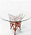 Mesa De jantar Em Madeira e Vidro Redonda Guaimbê Natural 120x70cm - Imagem 2
