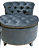 Poltrona Captonê Veludo Chumbo 64x54 - Imagem 1