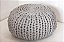Puff Tricotado Cor Nuvem 60x56cm - Imagem 1