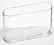 Floreira Em Vidro Retangular Transparente 10x30x8cm - Imagem 1